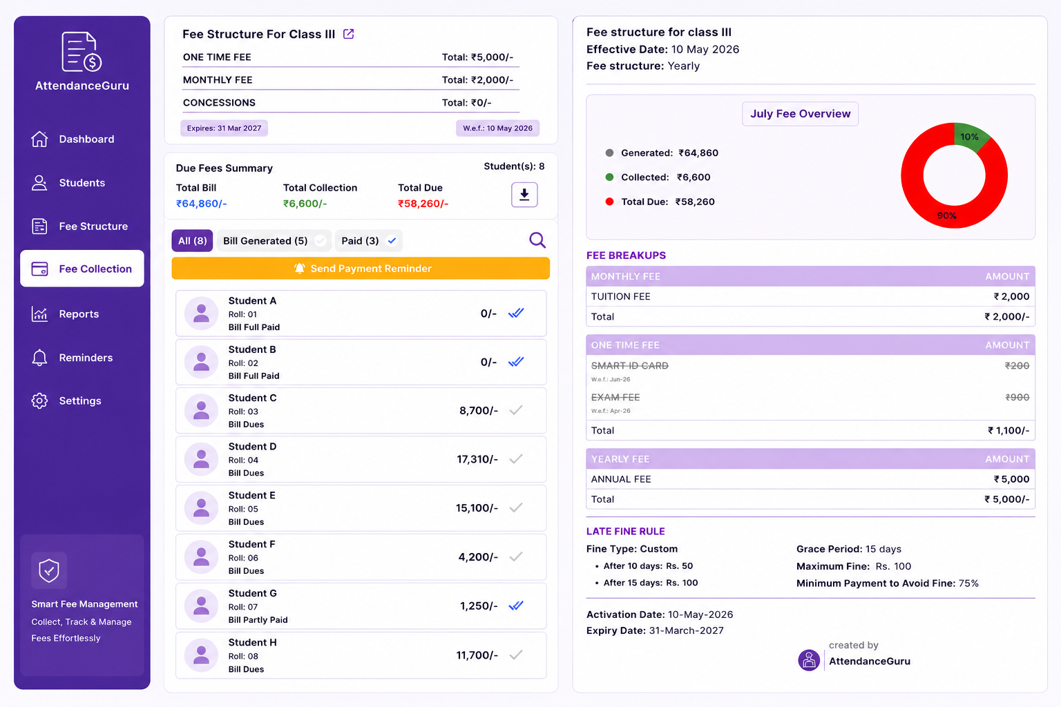 Fee Management & Collection screenshot 1