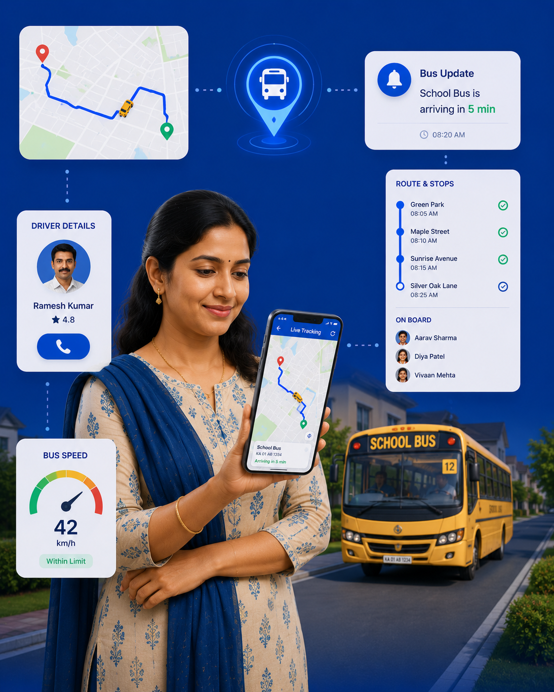 Transport Tracking - AttendanceGuru feature for institute management